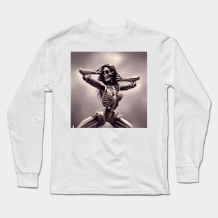 Ballet Skeleton Dancing Gothic Long Sleeve T-Shirt